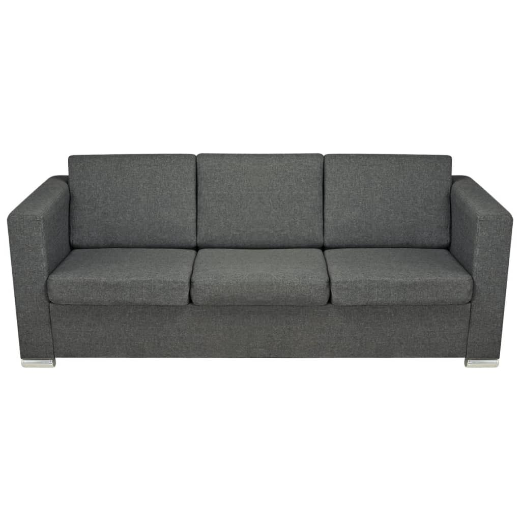 2 Pz Set di Divani in Stoffa Grigio Scuro 274214