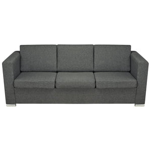 2 Pz Set di Divani in Stoffa Grigio Scuro 274214