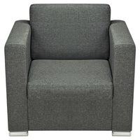 3 Pz Set di Divani in Stoffa Grigio Scuro  cod mxl 18897