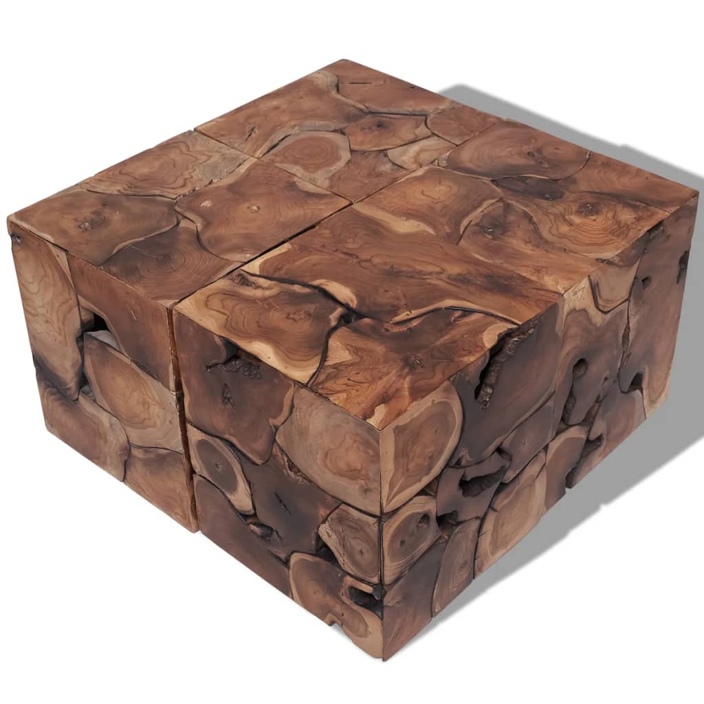 Sgabelli/Tavolino da CaffÃ¨ in Legno Massello di Tek 4 Pz cod mxl 44021
