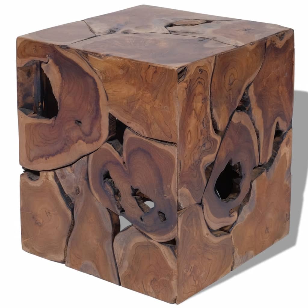 Sgabelli/Tavolino da CaffÃ¨ in Legno Massello di Tek 4 Pz cod mxl 44021