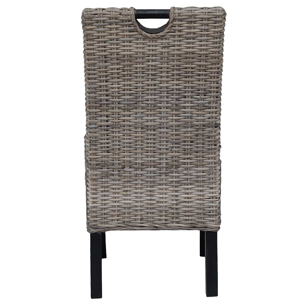 Sedie Sala da Pranzo 6 pz in Rattan Kubu e Legno di Mango cod mxl 31457