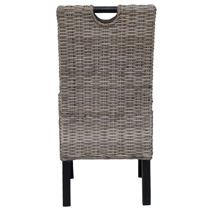 Sedie Sala da Pranzo 6 pz in Rattan Kubu e Legno di Mango cod mxl 31457