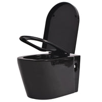 Wc sospeso con cassetta nascosta vaso ceramica nero 02_0003579