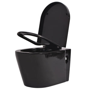 Wc sospeso con cassetta nascosta vaso ceramica nero 02_0003579