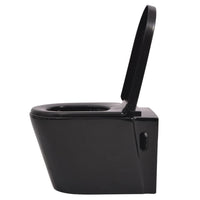 Wc sospeso con cassetta nascosta vaso ceramica nero 02_0003579