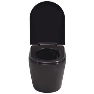 Wc sospeso con cassetta nascosta vaso ceramica nero 02_0003579