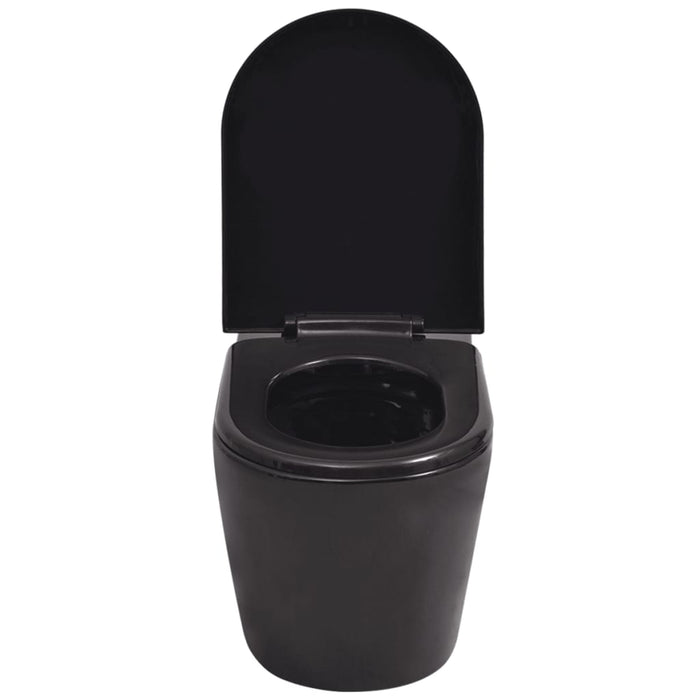 Wc sospeso con cassetta nascosta vaso ceramica nero 02_0003579