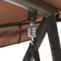 Panchina a Dondolo da Giardino con Baldacchino Caffè 43238