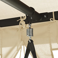 Gazebo Convertibile Panchina a Dondolo Bianco Crema 43239