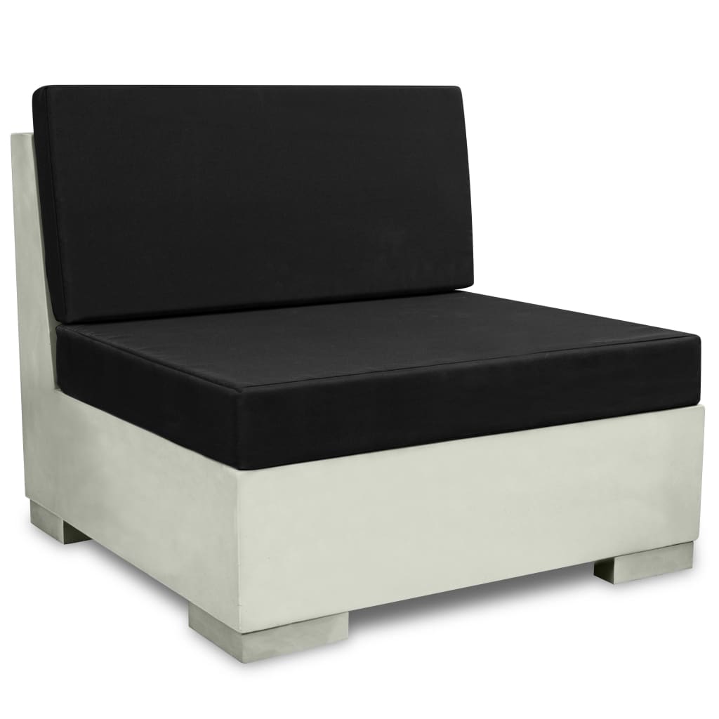 Set Divani da Giardino 6 pz con Cuscini in Cemento Grigio 43300