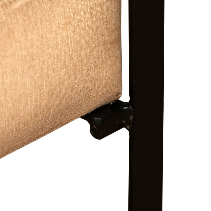 Poltrona Marrone in Vera Pelle di Capra e Tela 244628