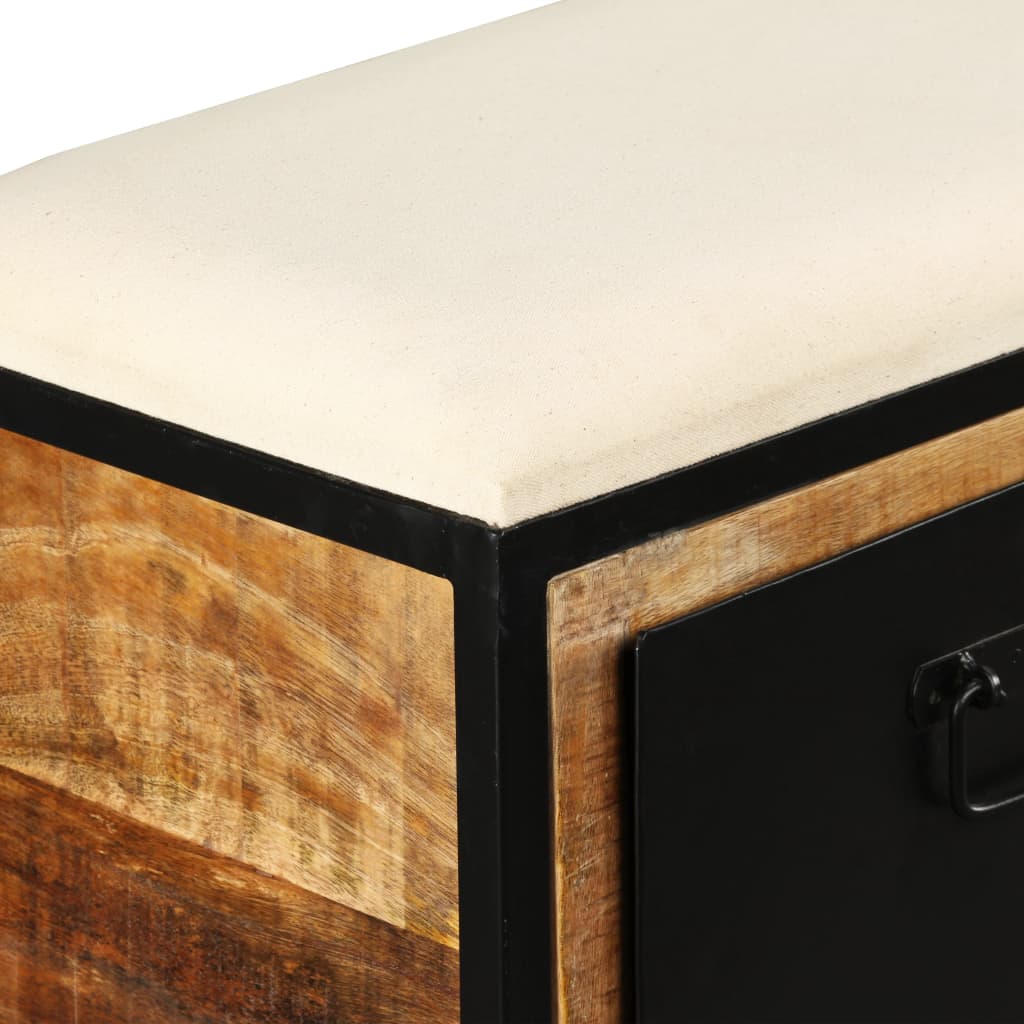 Cassapanca con 3 Cassetti Legno di Mango 120x30x40 cm 244581