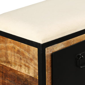 Cassapanca con 3 Cassetti Legno di Mango 120x30x40 cm 244581