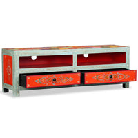 Mobile Porta TV in Legno Massello di Mango Dipinto a Mano 244595