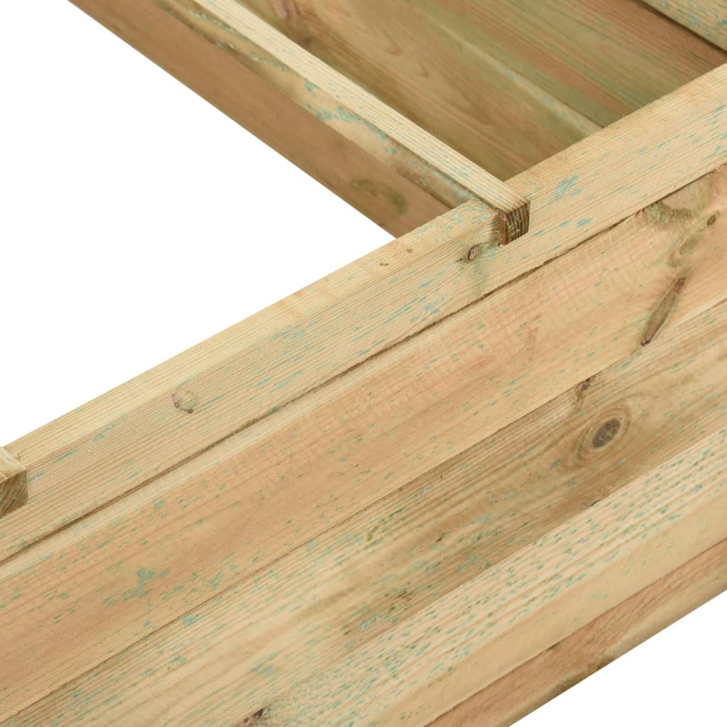 Fioriera Giardino-Letto Vegetale in Legno di Pino 120x120x40cm