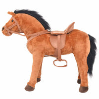 Cavallo in Peluche in Piedi Marrone 91309