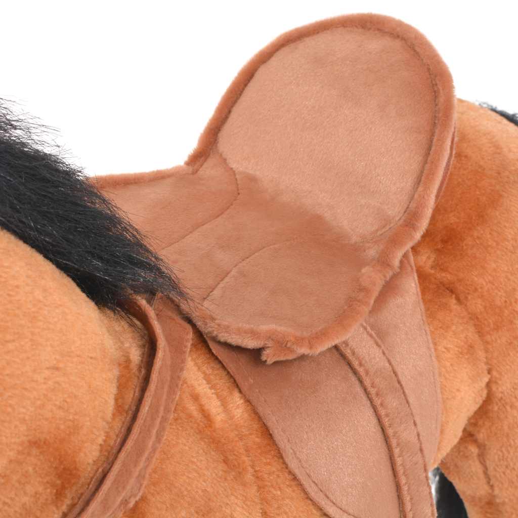 Cavallo in Peluche in Piedi Marrone 91309