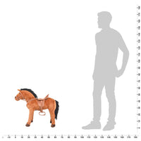 Cavallo in Peluche in Piedi Marrone 91309