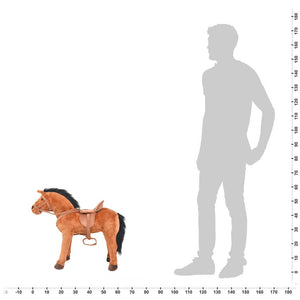 Cavallo in Peluche in Piedi Marrone 91309