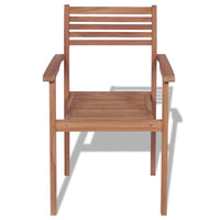 Sedie da Giardino Impilabili 2 pz in Legno Massello di Teak 43036