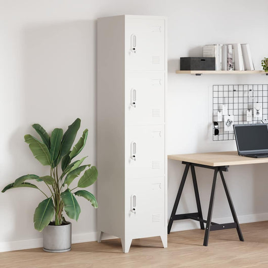 Armadietto a Chiave a 4 Scomparti 38x45x180 cm 244475