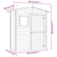 Capanno da Giardino in Legno di Pino Impregnato 43326