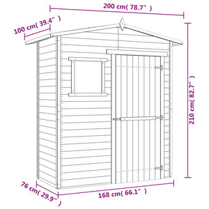 Capanno da Giardino in Legno di Pino Impregnato 43326