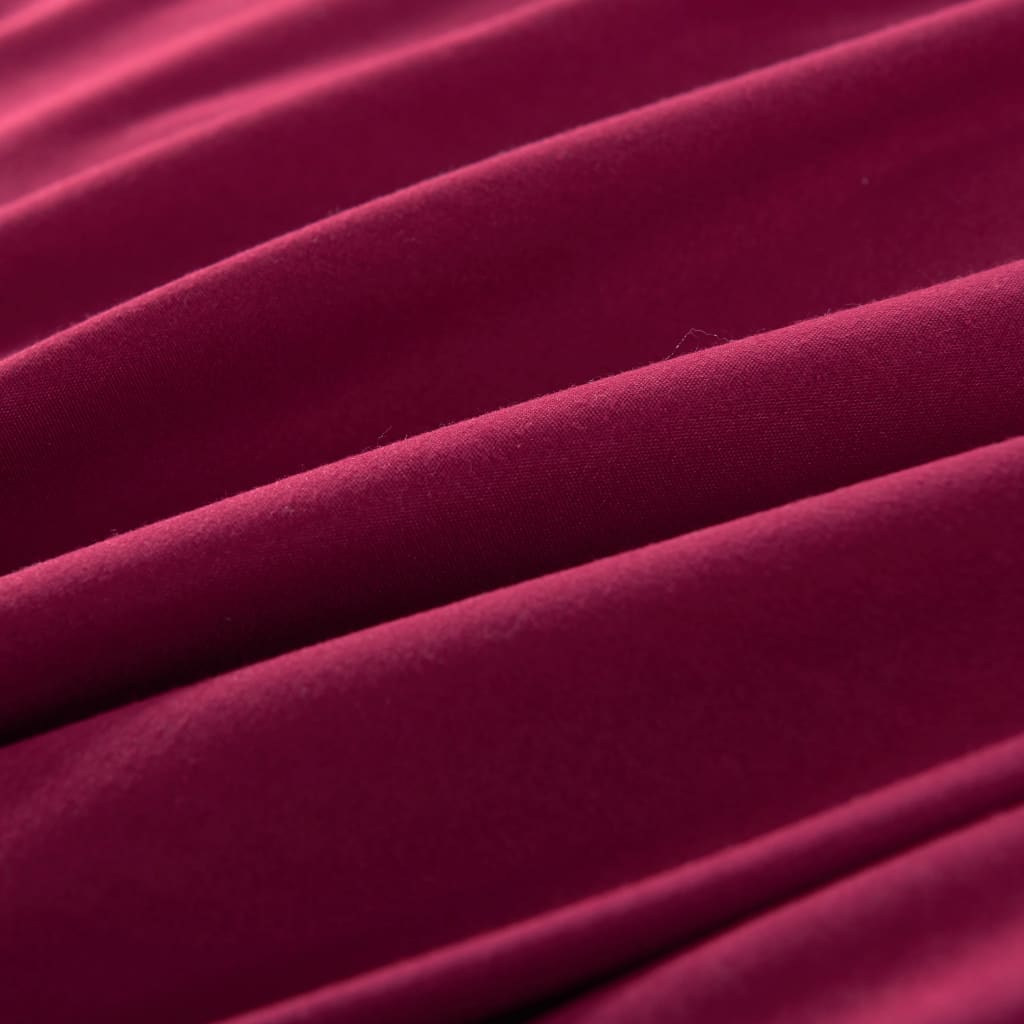 vidaXL Set Copripiumino Rosso Bordò 155x220/80x80 cm