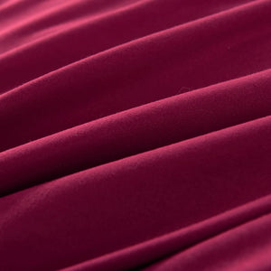 vidaXL Set Copripiumino Rosso Bordò 155x220/80x80 cm