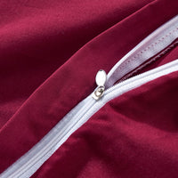 vidaXL Set Copripiumino Rosso Bordò 155x220/80x80 cm