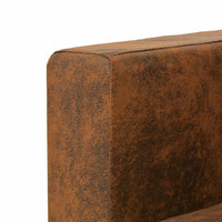 Poltrona Marrone 82x73x82 cm Similpelle Scamosciata 244701