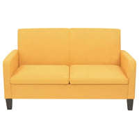 Divano a 2 Posti 135x65x76 cm Giallo