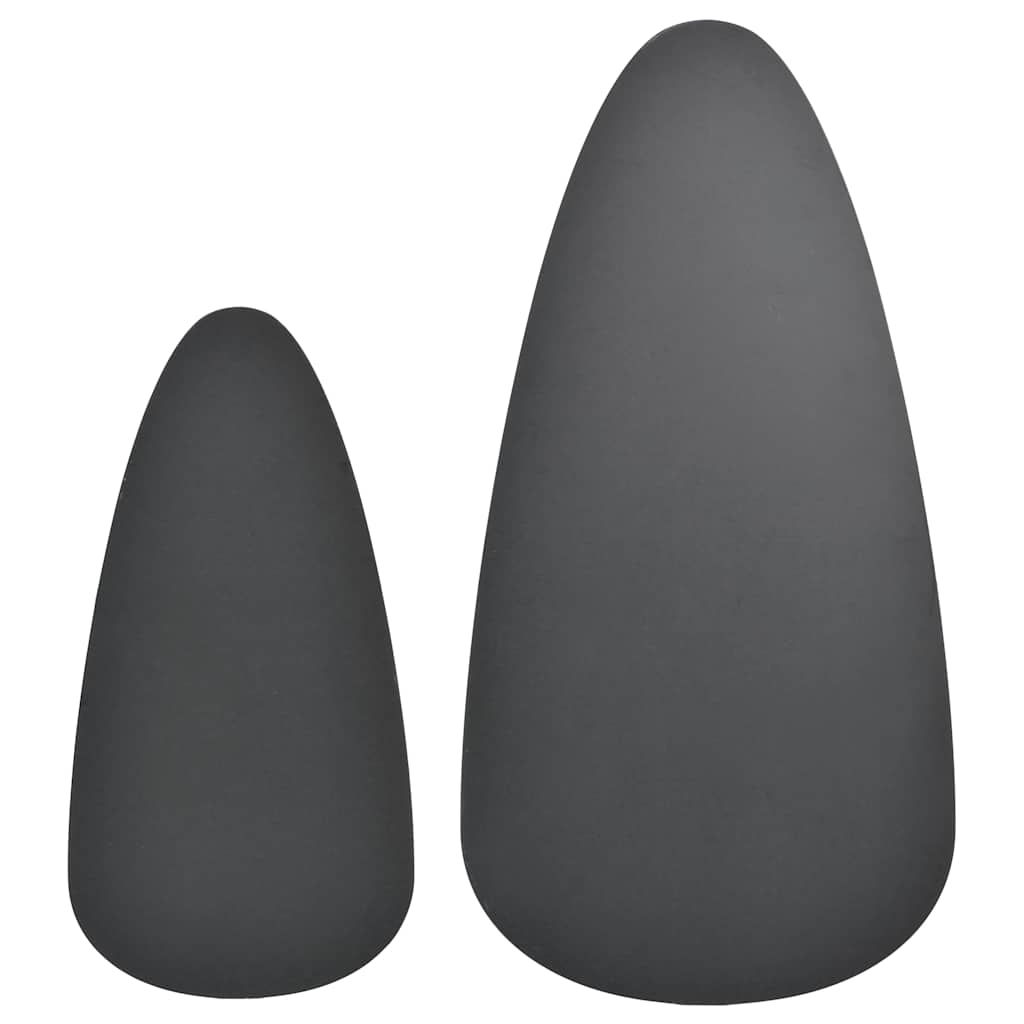 Set Tavolini Salotto 2pz in Legno Massello Massello Pino Nero 244732