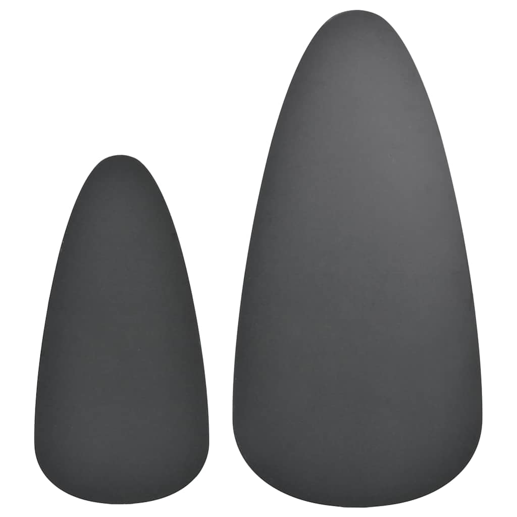 Set Tavolini Salotto 2pz in Legno Massello Massello Pino Nero 244732