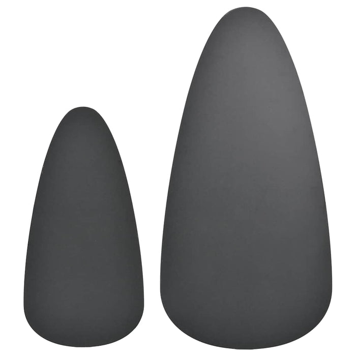 Set Tavolini Salotto 2pz in Legno Massello Massello Pino Nero 244732