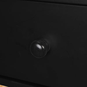 Comodini Set 2 pz in Massello di Pino 40x30x61 cm Neri cod mxl 31175