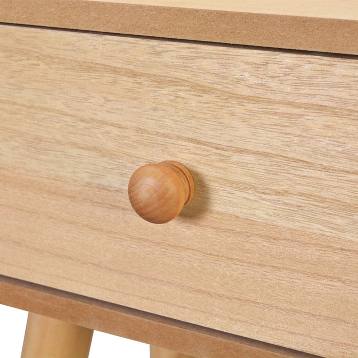 Comodini Set 2 pz-Set di 2 Tavolino da notte in Massello di Pino 40x30x61 cm Marroni