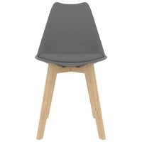 Sedie da Pranzo 2 pz Grigie in Plastica 244785