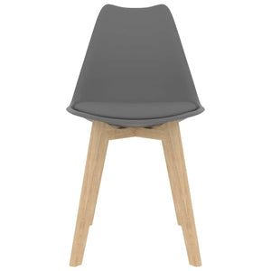 Sedie da Pranzo 2 pz Grigie in Plastica 244785