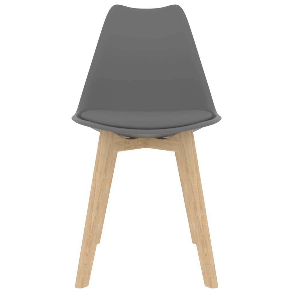 Sedie da Pranzo 2 pz Grigie in Plastica cod mxl 9356