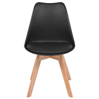 Sedie da Pranzo 4 pz Nere in Plastica 244788