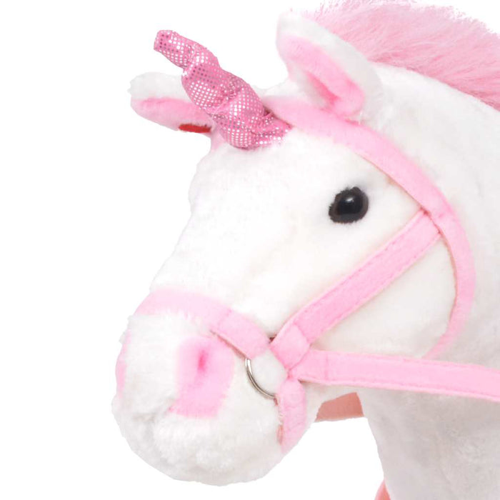 Unicorno di Peluche in Piedi Bianco e Rosa XXLcod mxl 73111