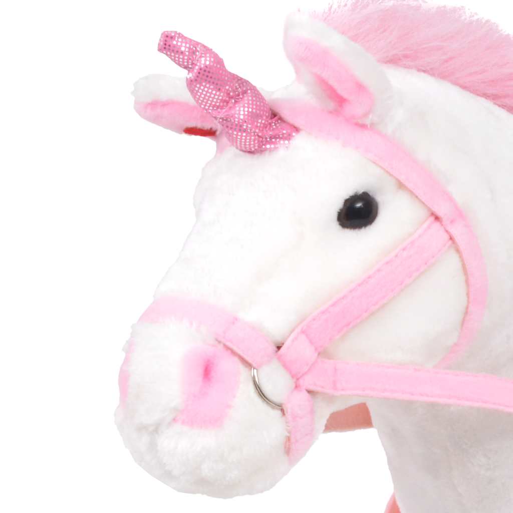 Unicorno di Peluche in Piedi Bianco e Rosa XXL 91328