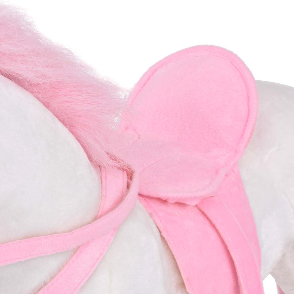 Unicorno di Peluche in Piedi Bianco e Rosa XXL 91328
