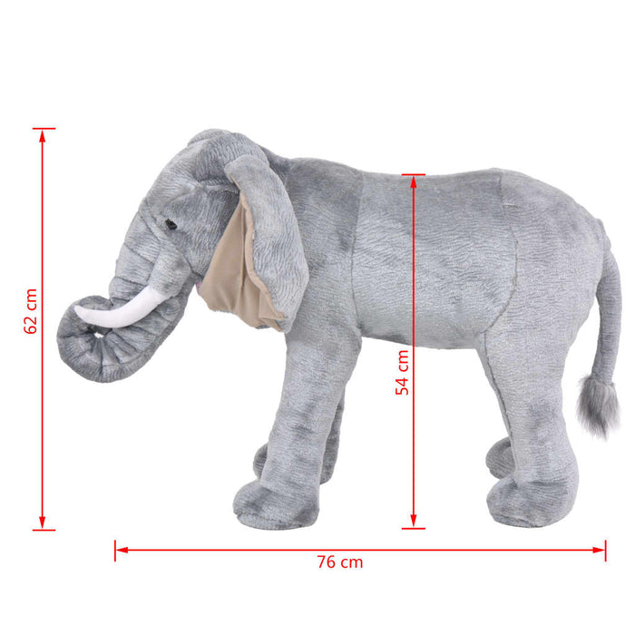 Elefante in Peluche in Piedi Grigio XXL 91334