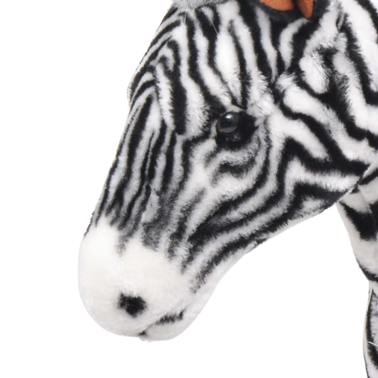 Zebra in Peluche in Piedi Nera e Bianca XXL 91335