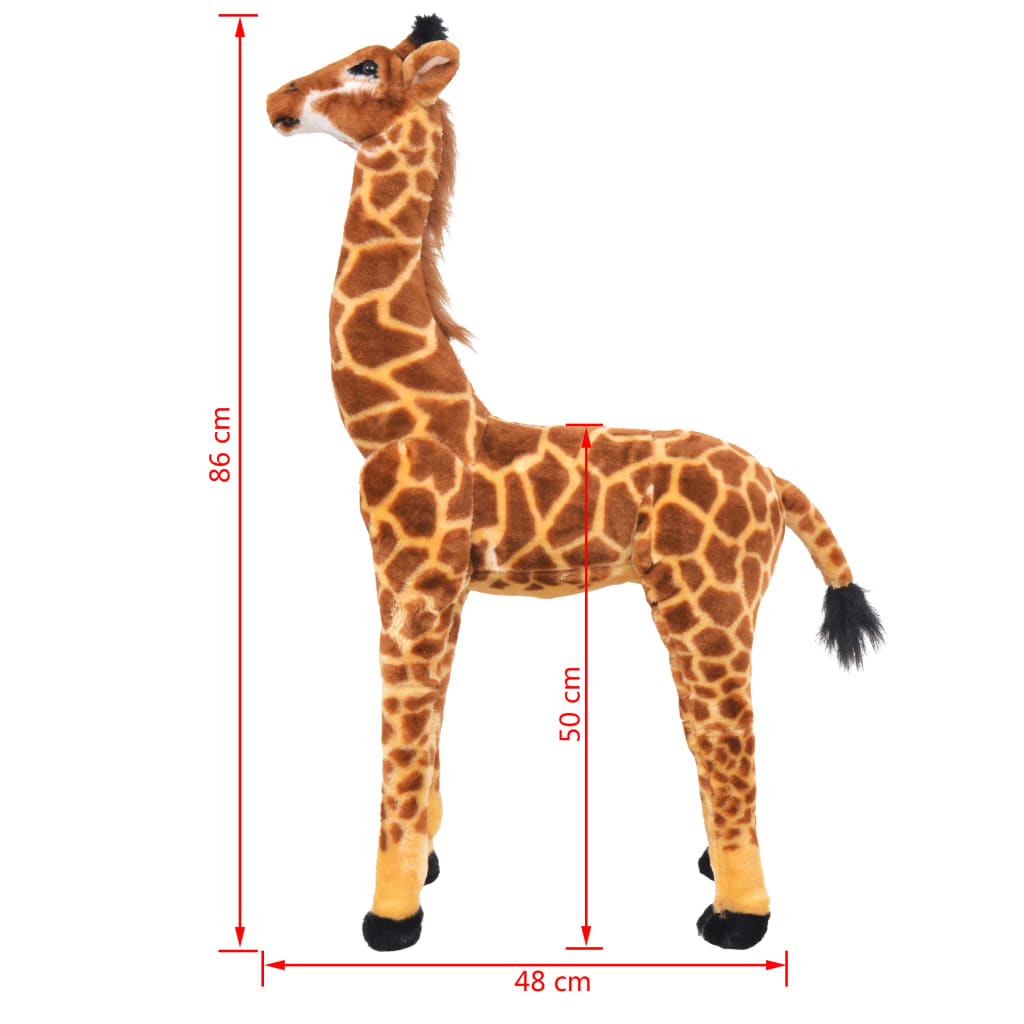 Giraffa in Peluche in Piedi Marrone e Gialla XXL 91336