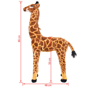 Giraffa in Peluche in Piedi Marrone e Gialla XXL 91336