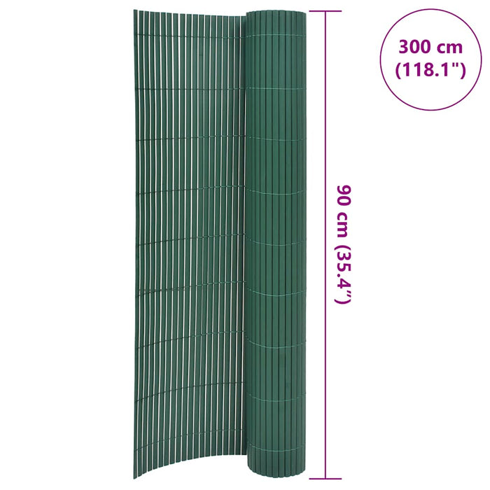 Recinzione da Giardino a Doppio Lato in PVC 90x300 cm Verde 43623
